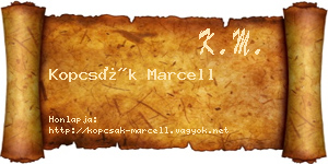 Kopcsák Marcell névjegykártya
