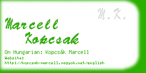 marcell kopcsak business card